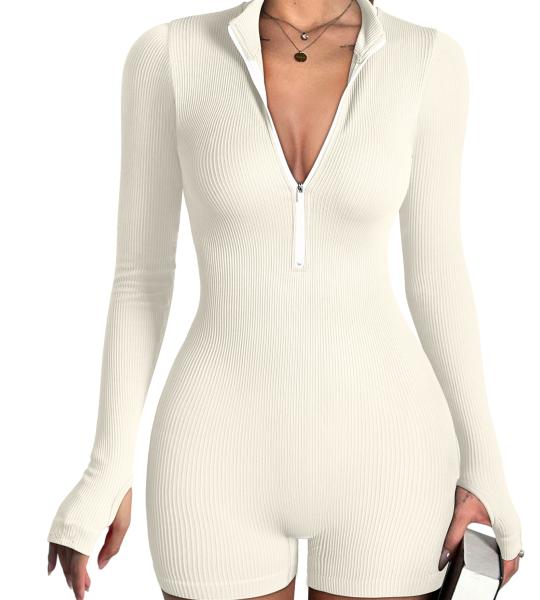 Acacia Long Sleeved Zipper Rompa